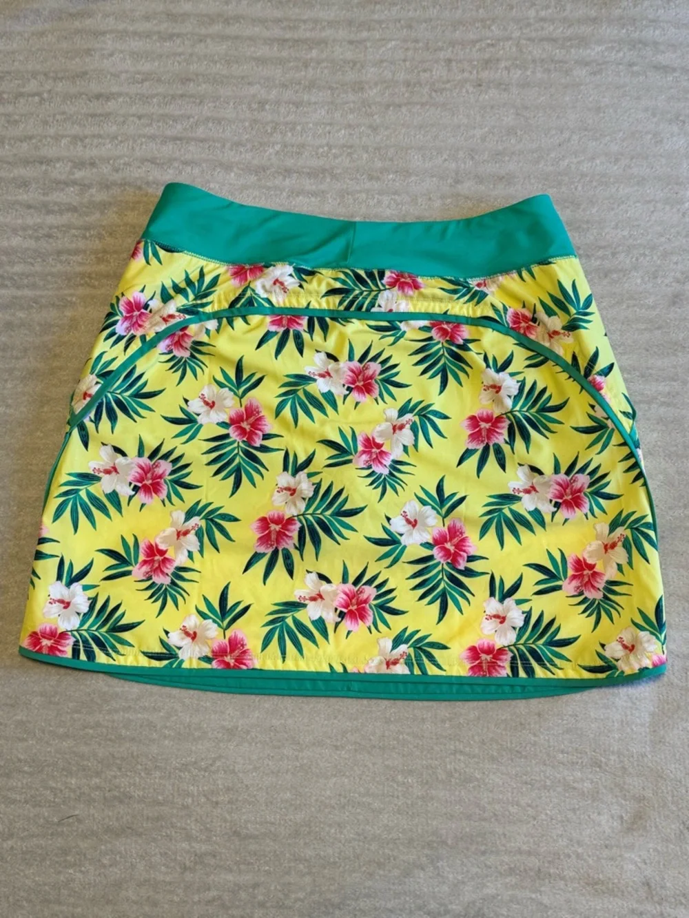 Women's Lands' End Quick Dry Board Skort Swim Skirt tropical 8 - Picture 3 of 6